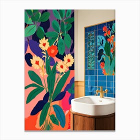 Tropical Bathroom 2 Canvas Print