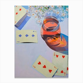 Playing Cards watercolor Canvas Print