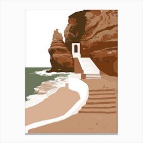 Cliffs And Stairs Canvas Print