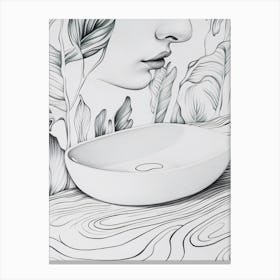 Drawing Of A Woman Canvas Print