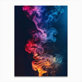 Smoke On Black Background Canvas Print