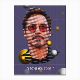 Quote In Ribbon Famous People Robert Downey, Jr Canvas Print