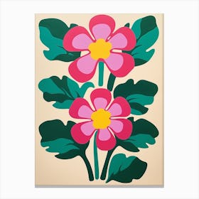 Cut Out Style Flower Art Veronica Flower 6 Canvas Print