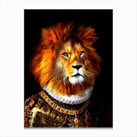 Young King Aras The Lion Pet Portraits Canvas Print