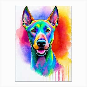 Pharaoh Hound Rainbow Oil Painting dog Canvas Print