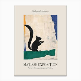 Chipmunk 3 Matisse Inspired Exposition Animals Poster Canvas Print