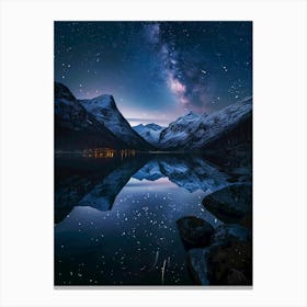 Milky Reflected In A Lake Canvas Print
