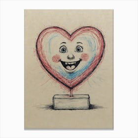 Heart Of A Clown 1 Canvas Print