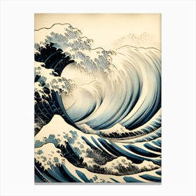 Traditional Japanese Ocean Scene Canvas Print