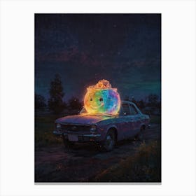 Rainbow Car Canvas Print