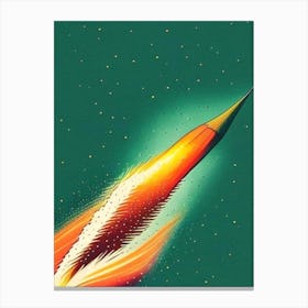 Comet Tail Vintage Sketch Space Canvas Print