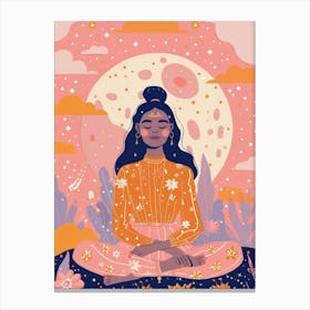 draw women yogi Canvas Print