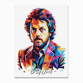 Billy Joel 01 Portrait Music WPAP Pop Art Canvas Print