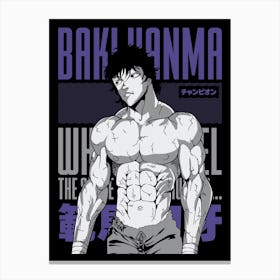 Baki Hanma Anime Poster 4 Canvas Print