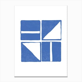 Abstract Shapes In Blue 01 Canvas Print