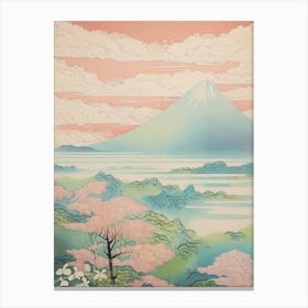 Mount Kaimon In Kagoshima, Japanese Landscape 3 Canvas Print