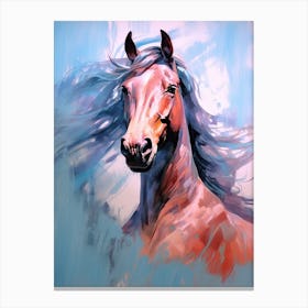 Brown Horse Head Painting Close Up 2 Canvas Print