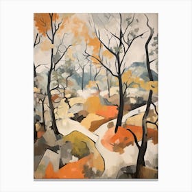 Autumn Fall Forest Pattern Painting 6 Canvas Print