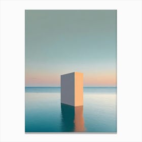 White Cube In The Water Canvas Print