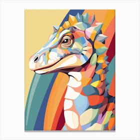 Colourful Dinosaur Parasaurolophus 1 Canvas Print