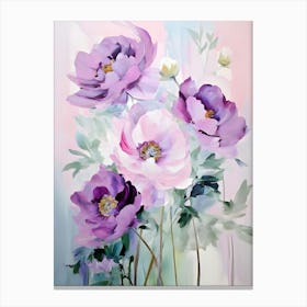 Purple Peonies Canvas Print