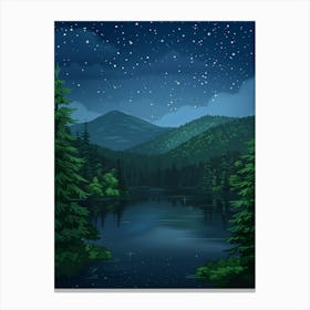 Night In The Forest 7 Canvas Print