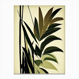Bamboo  Leaf Rousseau Inspired 4 Canvas Print