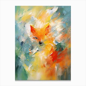 Foxes Abstract Expressionism 4 Canvas Print