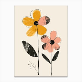 Hyderabad Flower Market Boho Minimalist Style Canvas Print