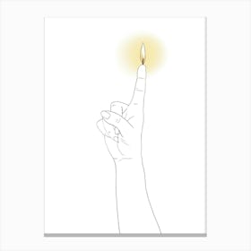 Finger Light Canvas Print