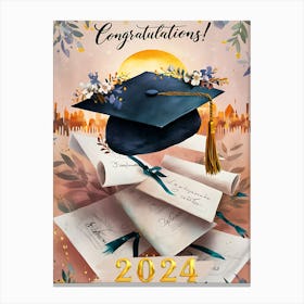 Graduation Card Canvas Print