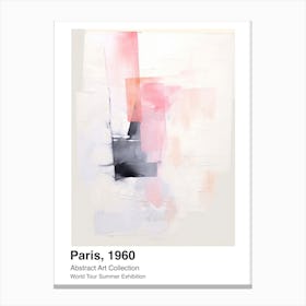 World Tour Exhibition, Abstract Art, Paris, 1960 3 Canvas Print