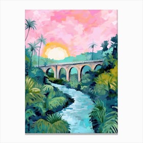 Nine Arch Bridge Sri Lanka Train Travel Housewarming Painting Canvas Print