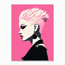 Punk Princess: Shades of Pink Minimalism Canvas Print
