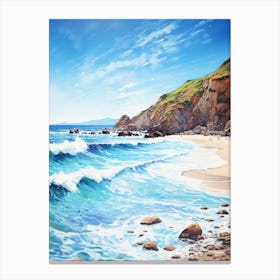 A Painting Of Pfeiffer Beach, Big Sur California Usa 5 Canvas Print