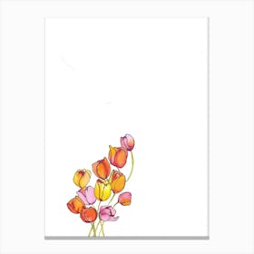 Watercolor Tulips 1 Canvas Print