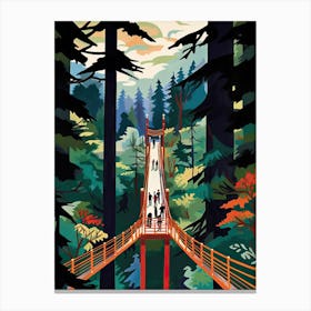 Capilano Suspension Bridge Park, Canada, Colourful 3 Canvas Print