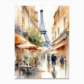 Watercolor Of Paris 7 Canvas Print