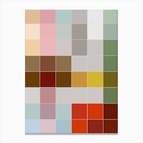 Colorful Checkered Tiles Canvas Print