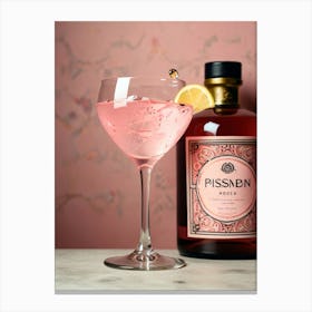 Pink Gin Cocktail Canvas Print