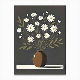 Daisies In A Vase 14 Canvas Print