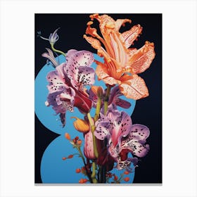 Surreal Florals Gladiolus 1 Flower Painting Canvas Print