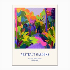 Colourful Gardens San Diego Botanic Garden Usa 2 Blue Poster Canvas Print