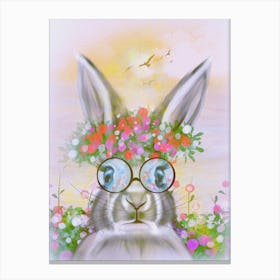 Summer Glow - Summer Rabbit Portrait Canvas Print