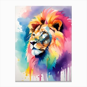 Colorful Lion Painting 2 Canvas Print