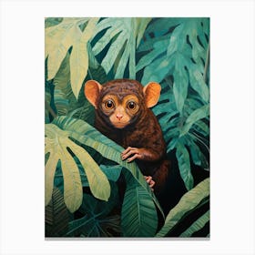 Tarsier 3 Tropical Animal Portrait Canvas Print