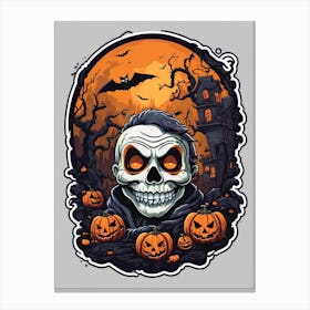 Halloween Skull Canvas Print