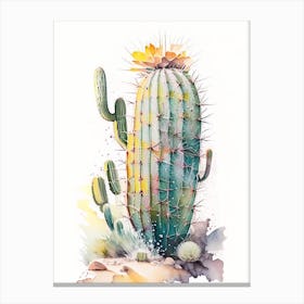 Saguaro Cactus Storybook Watercolours 2 Canvas Print