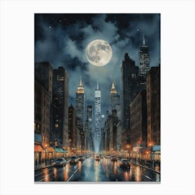 New York Urban Twilight Canvas Print