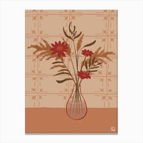 Vase Of Flowers In Grandmas House Canvas Print